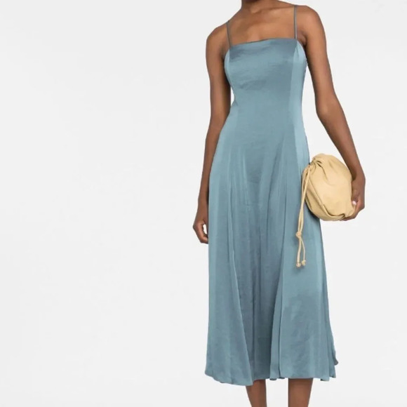 NWT THEORY Came Volume Midi Dress - size 6 - Picture 1 of 10
